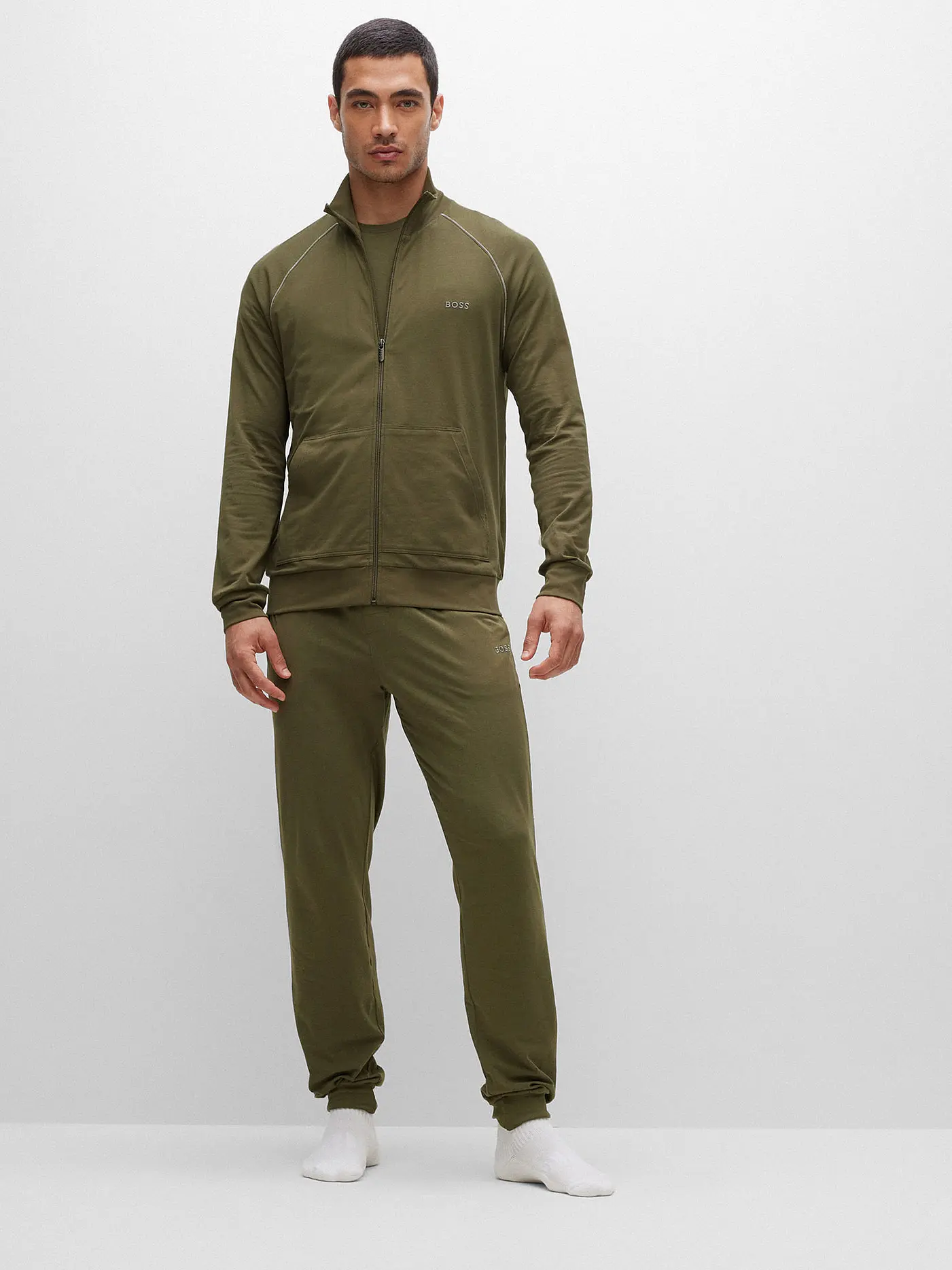 BOSS | Loungewear Jacke | grün